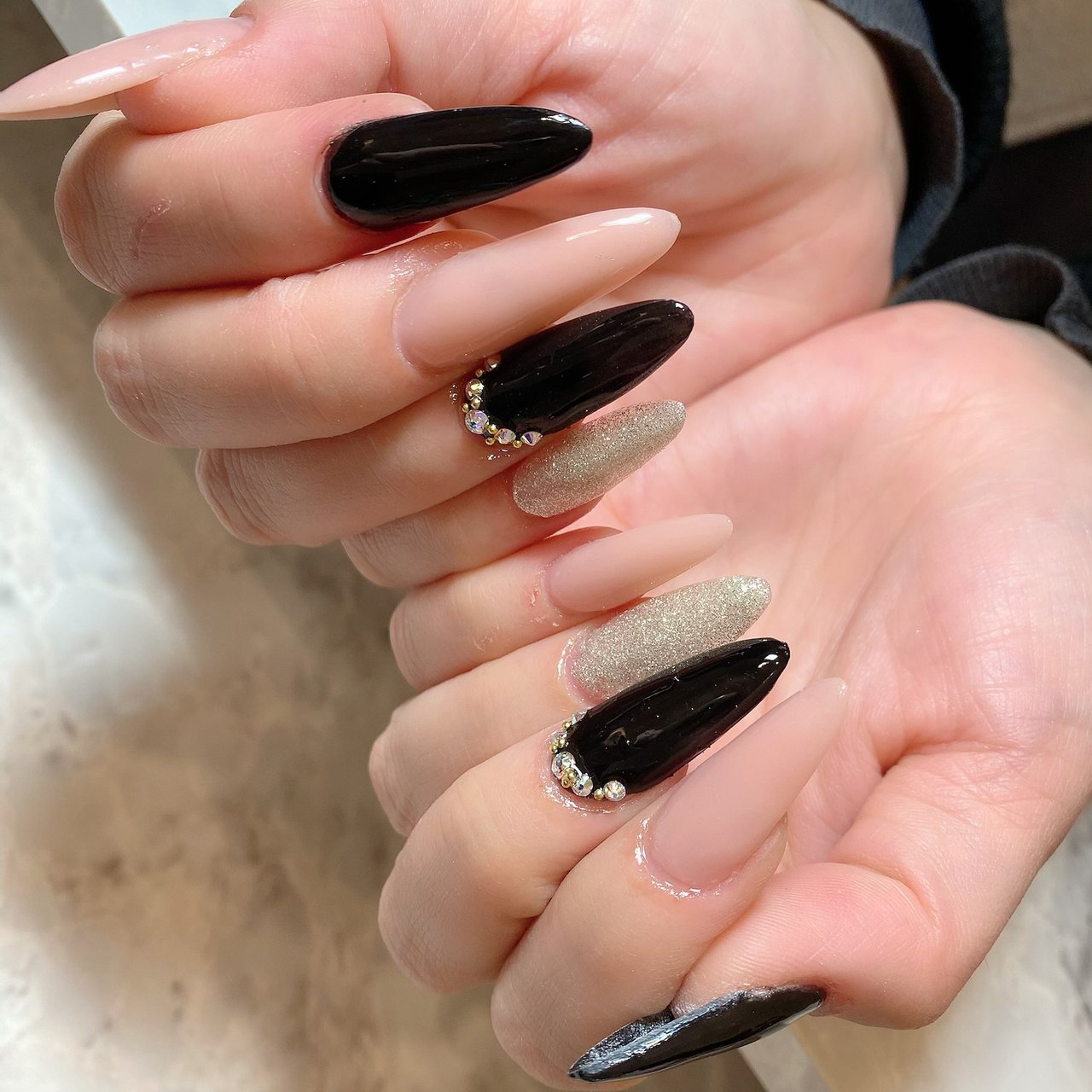 春 オールシーズン ハンド ラメ ワンカラー Edy Nailのネイルデザイン No ネイルブック