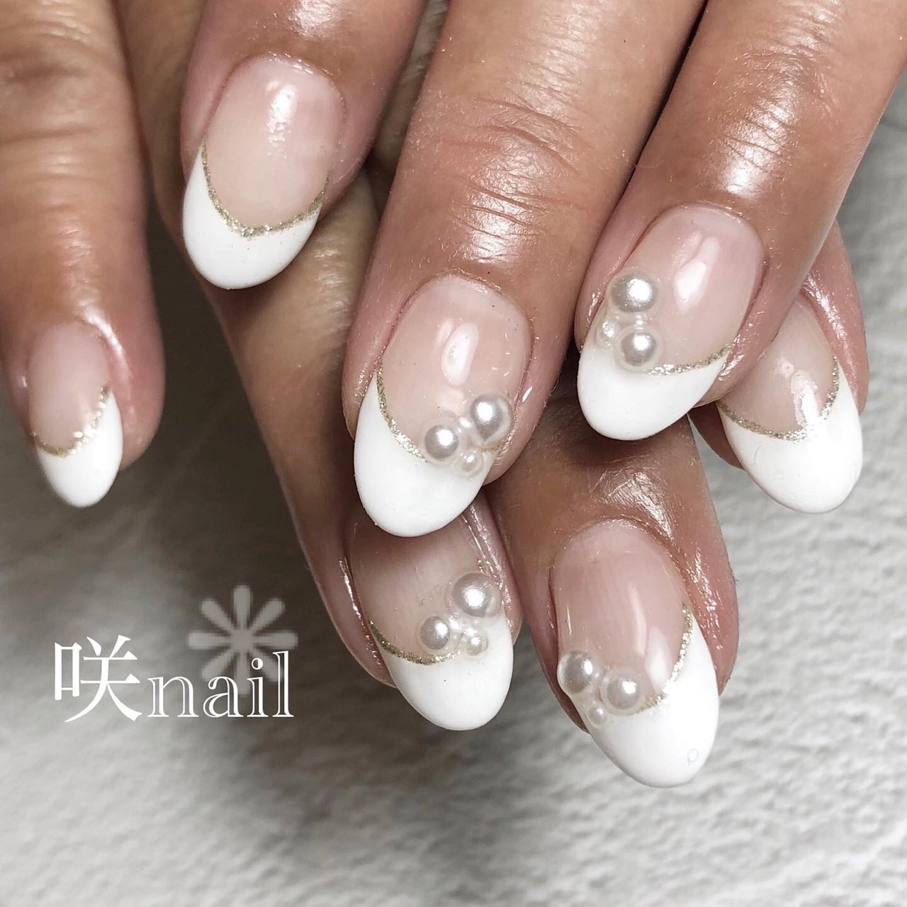 春 夏 ブライダル デート ハンド 咲nail サキネイル のネイルデザイン No ネイルブック