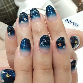 銀河鉄道の夜のネイルデザイン ネイルブック