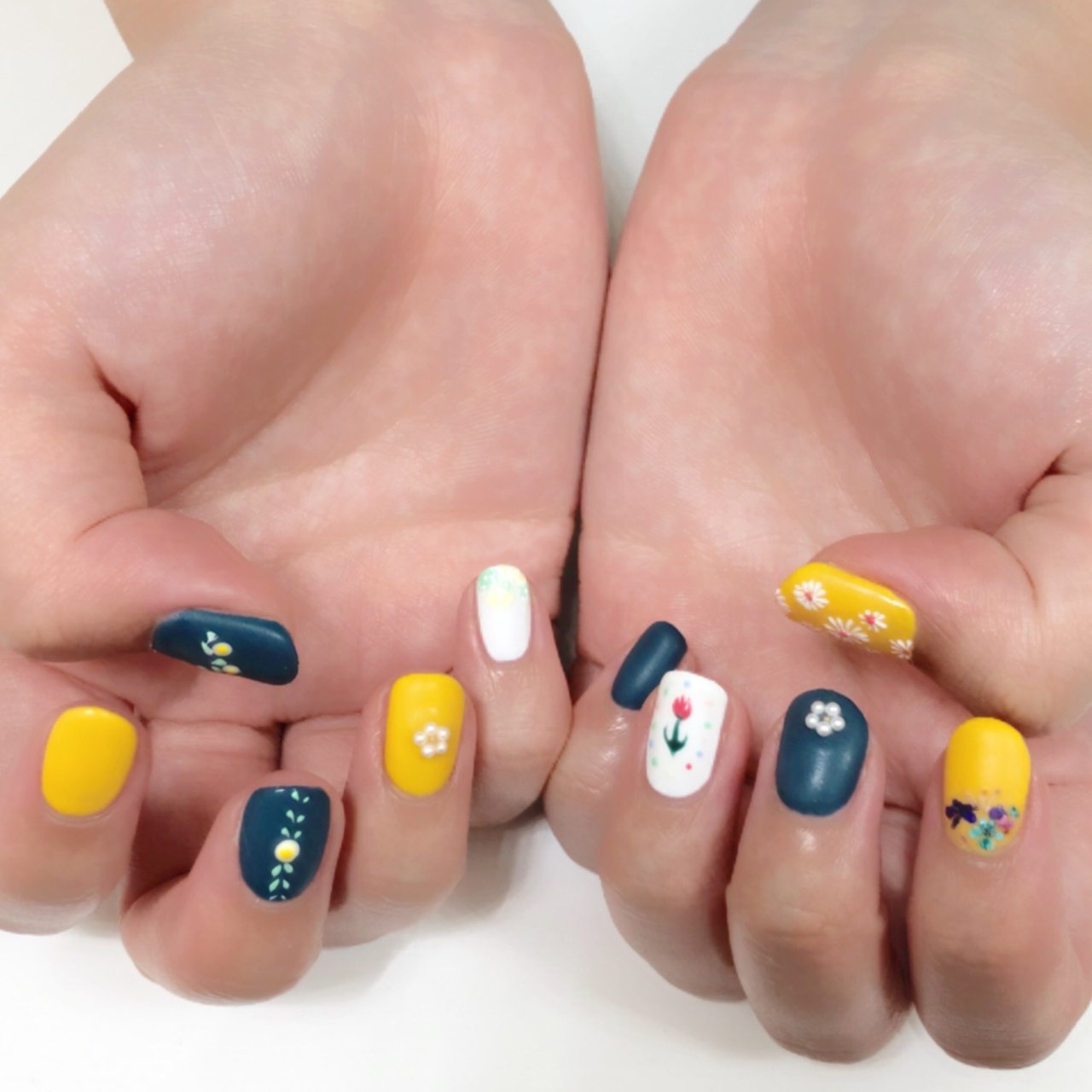 春 オールシーズン ハンド フラワー マット Mayumimiのネイルデザイン No ネイルブック