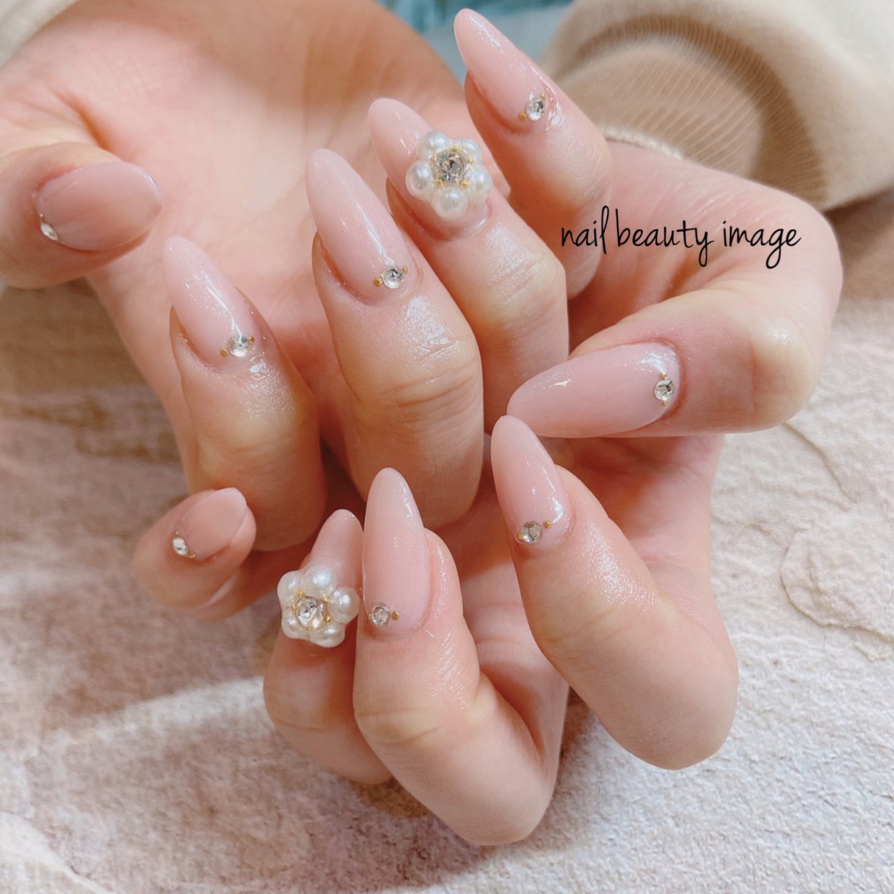 春 入学式 オフィス ブライダル ハンド ネイル イメージのネイルデザイン No ネイルブック