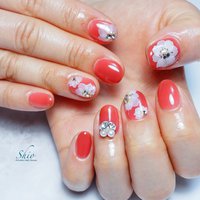 成人式 赤のネイルデザイン ネイルブック