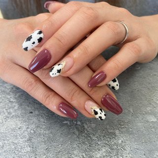 赤茶ネイルのネイルデザイン ネイルブック