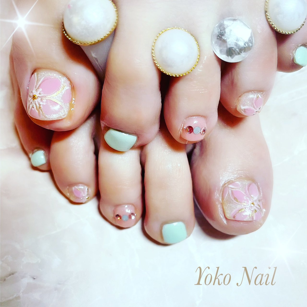 春 デート フット フラワー Yoko Nailのネイルデザイン No ネイルブック