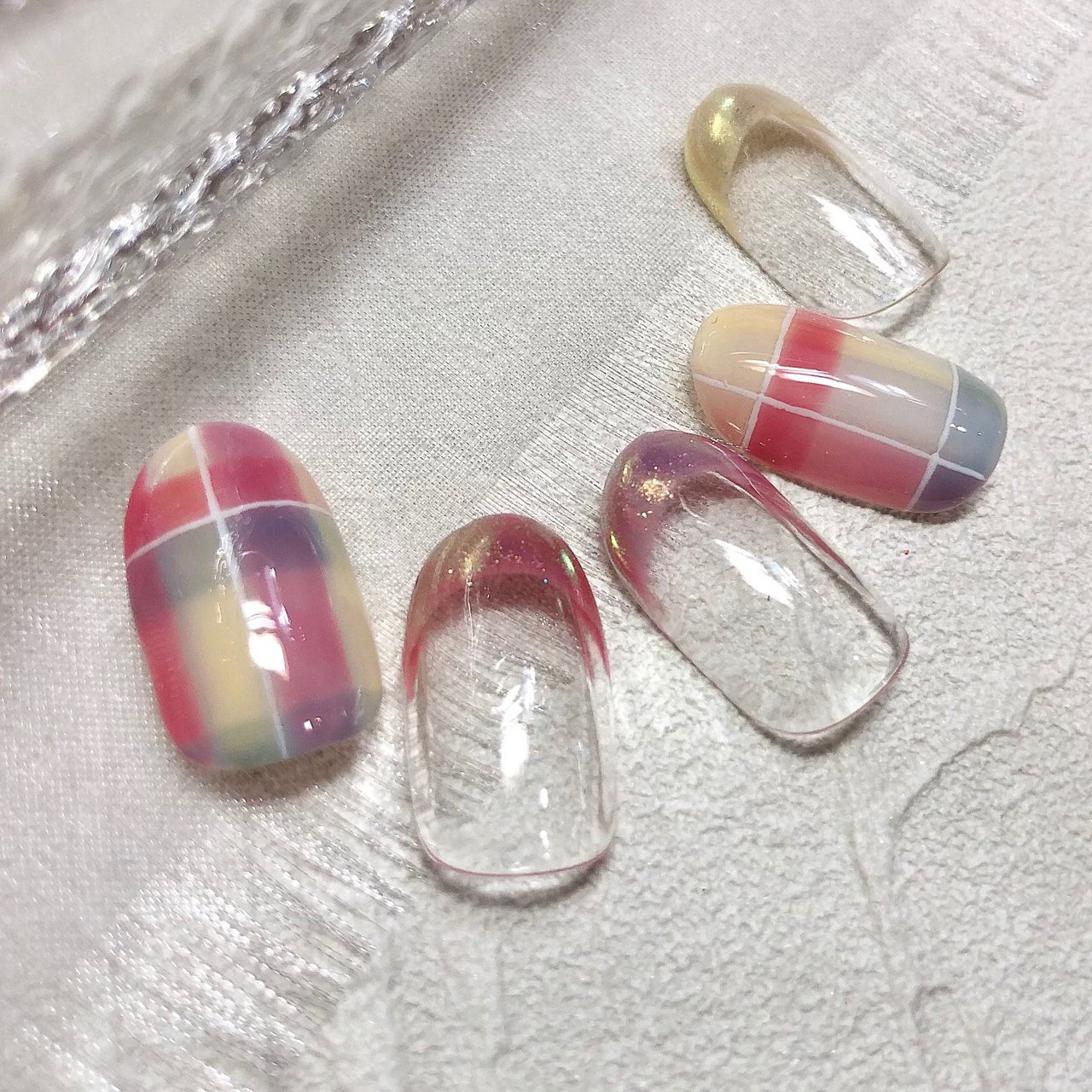 春 夏 ハンド フレンチ チェック Mincho Nailのネイルデザイン No ネイルブック