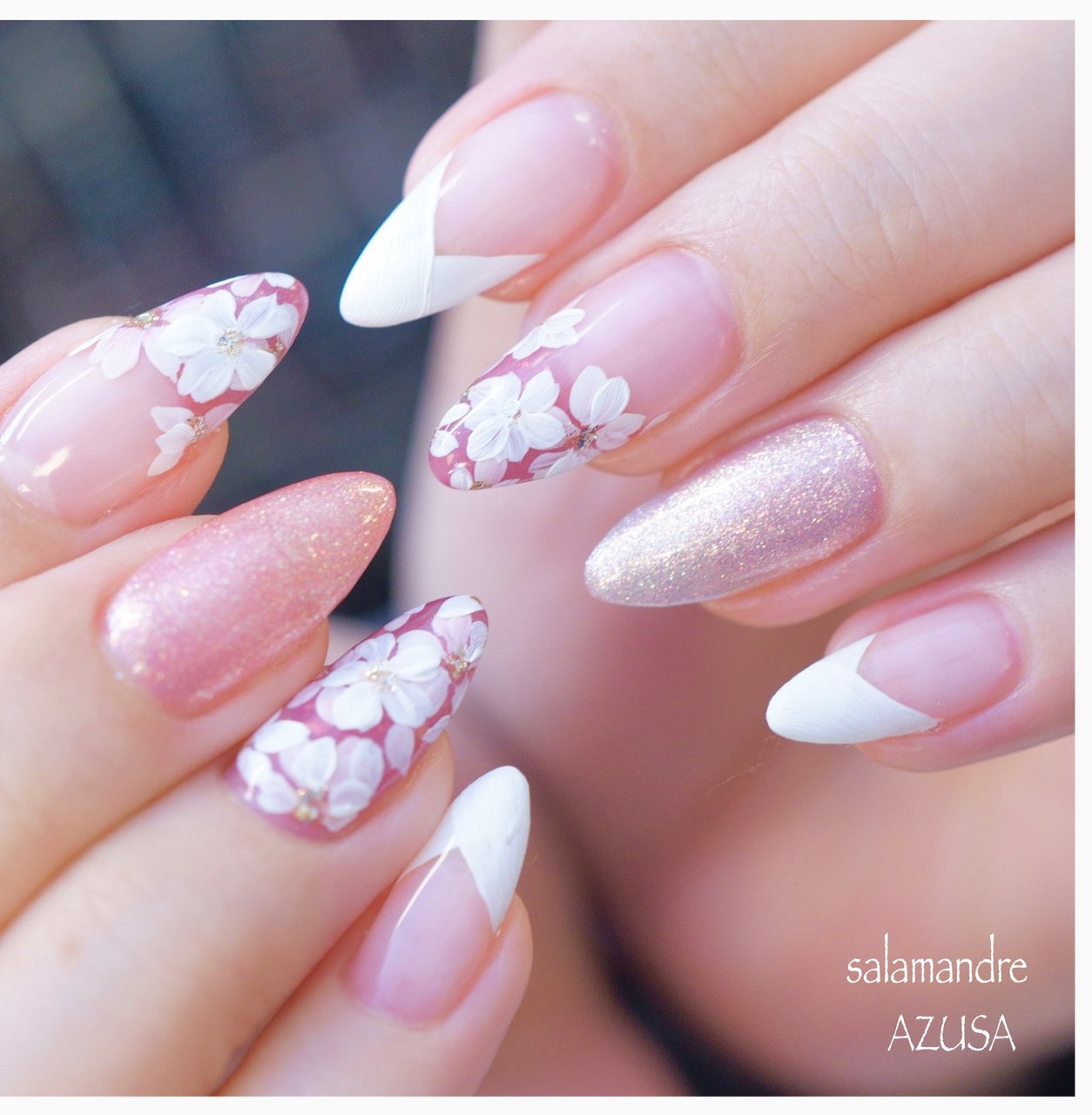 春 オフィス ブライダル デート ハンド Azusaのネイルデザイン No ネイルブック
