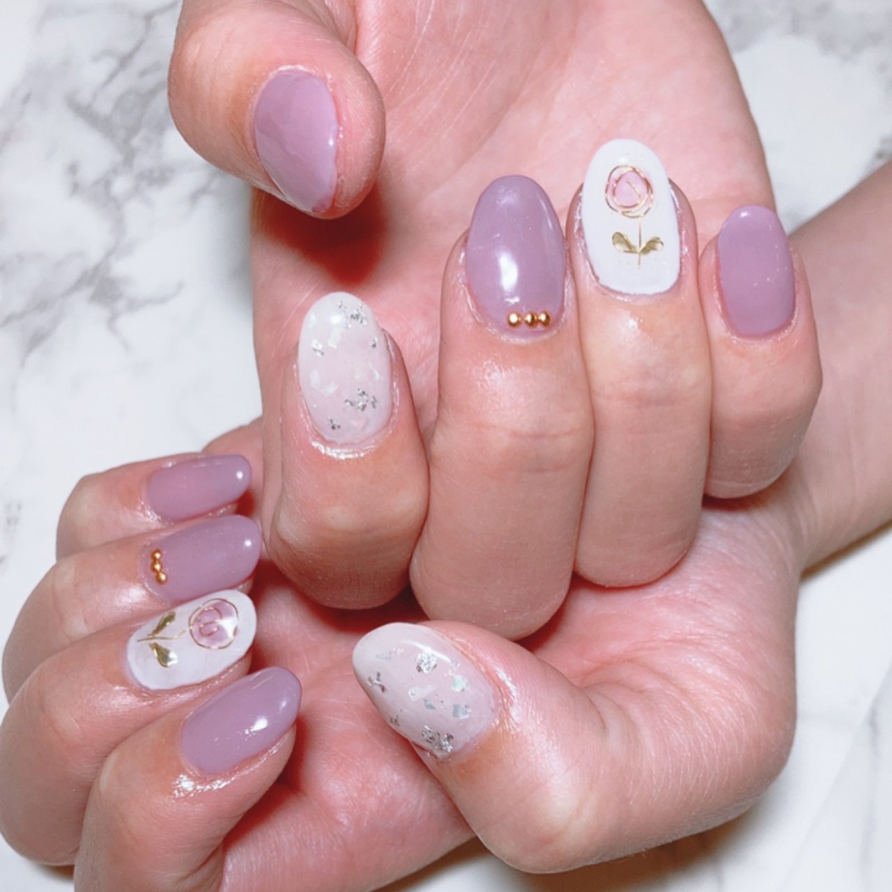 春 ハンド ワンカラー フラワー ワイヤー Natsumiのネイルデザイン No 621 ネイルブック