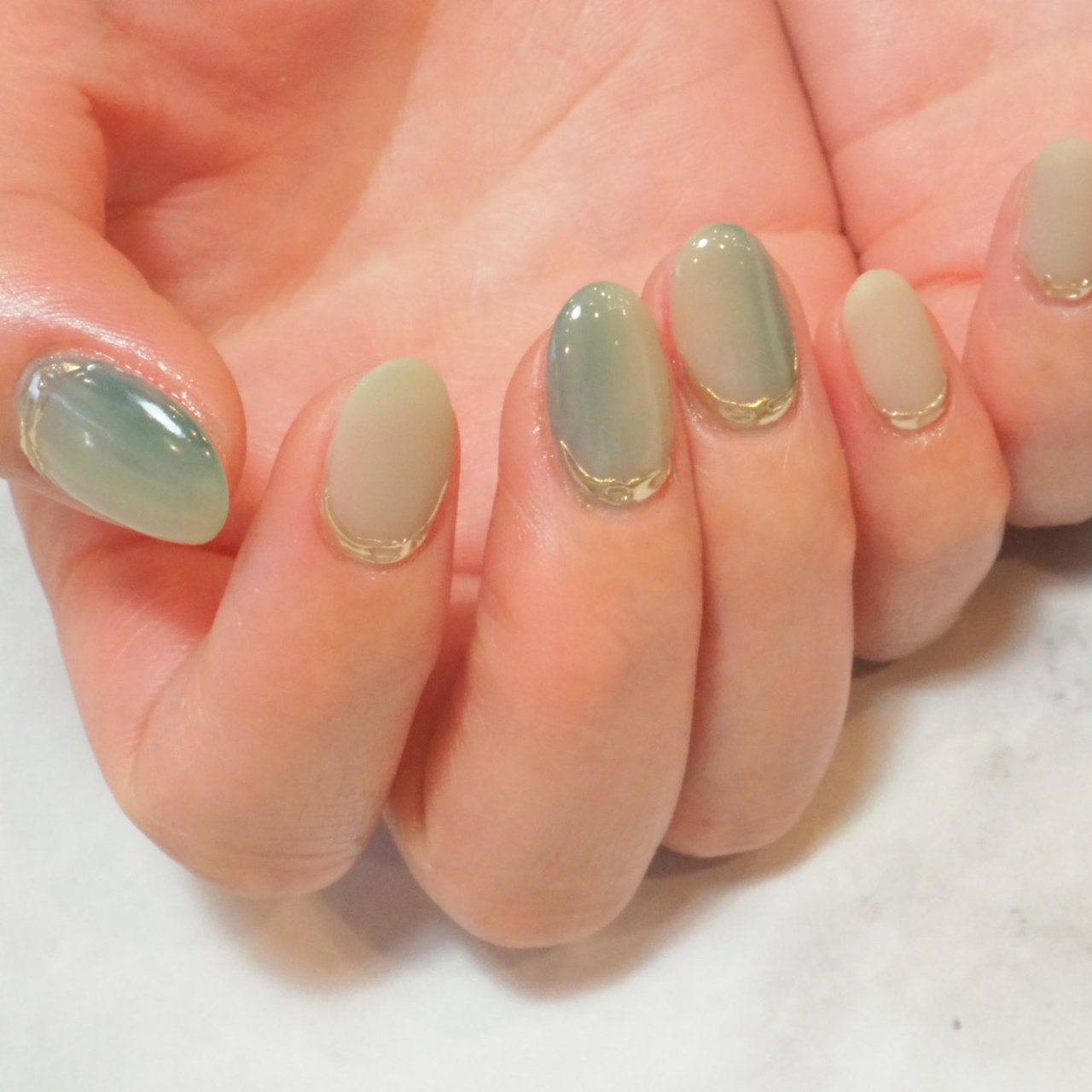 春 オールシーズン ハンド グラデーション マット Nailsalon Heavensのネイルデザイン No ネイルブック