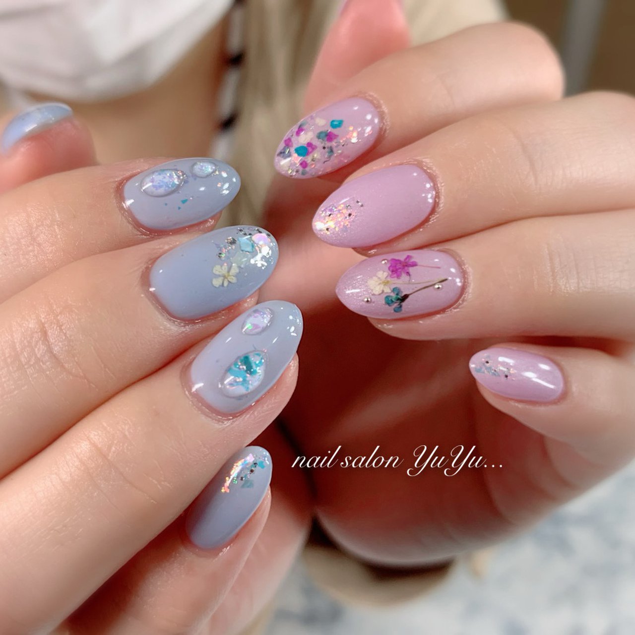 春 夏 梅雨 ハンド ラメ Nail Salon Yuyuのネイルデザイン No ネイルブック