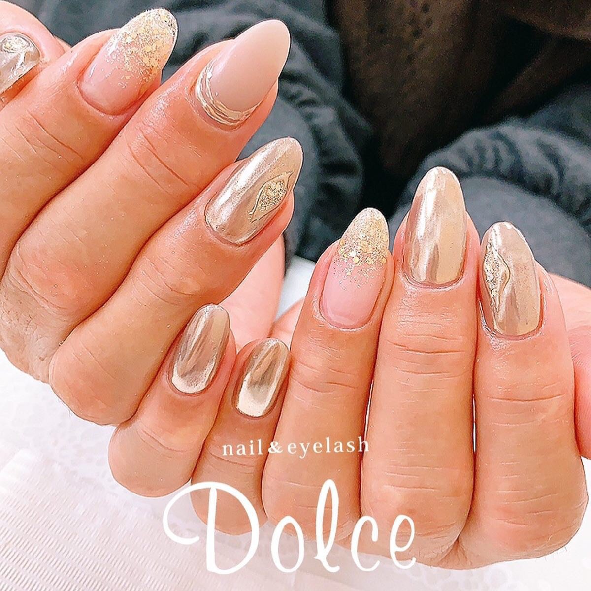 オールシーズン ハンド シンプル ラメ ワンカラー Nail Eyelash Dolce 久留米花畑店のネイルデザイン No ネイルブック