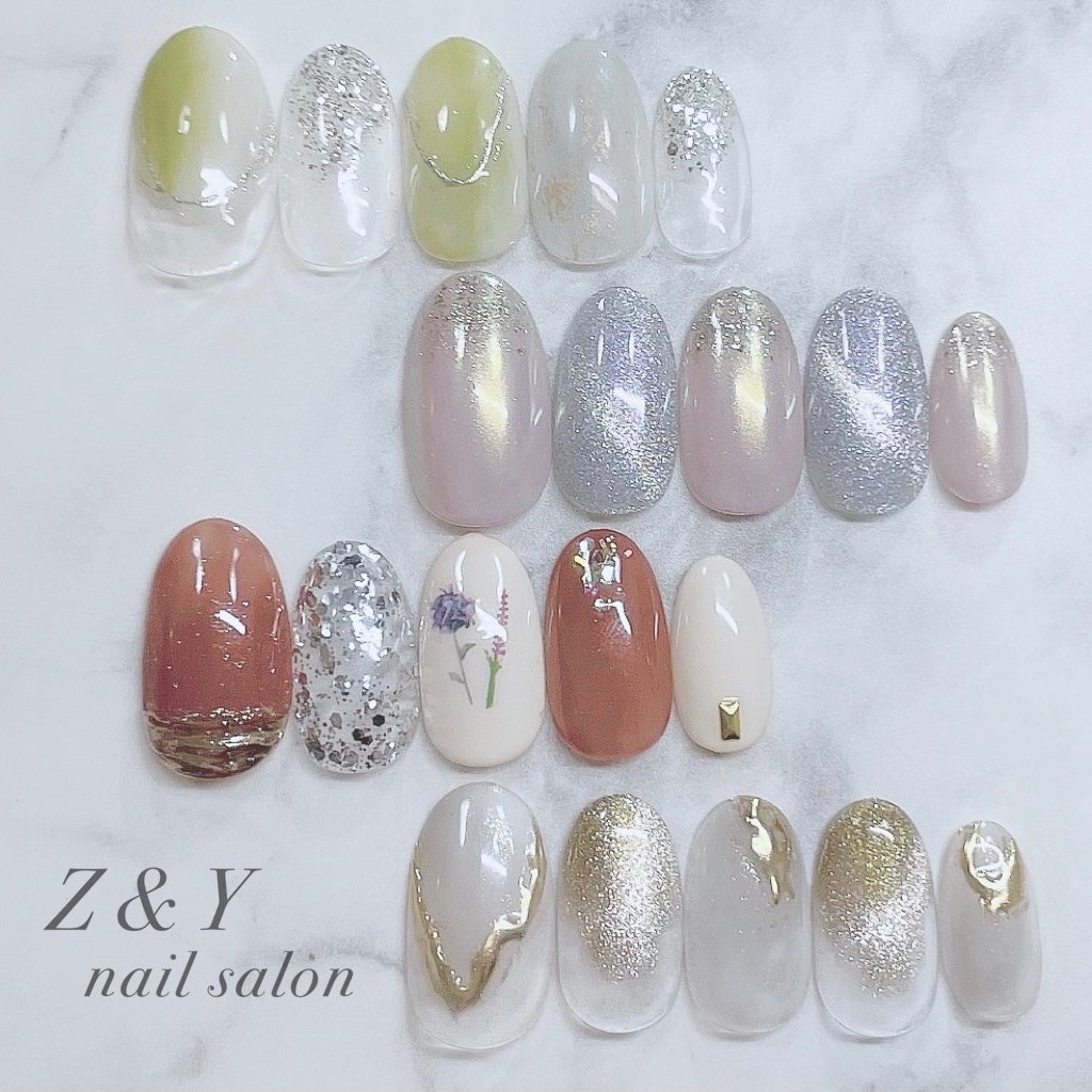 春 オールシーズン ネイルチップ Z Y Nail博多駅前店 Saya のネイルデザイン No ネイルブック