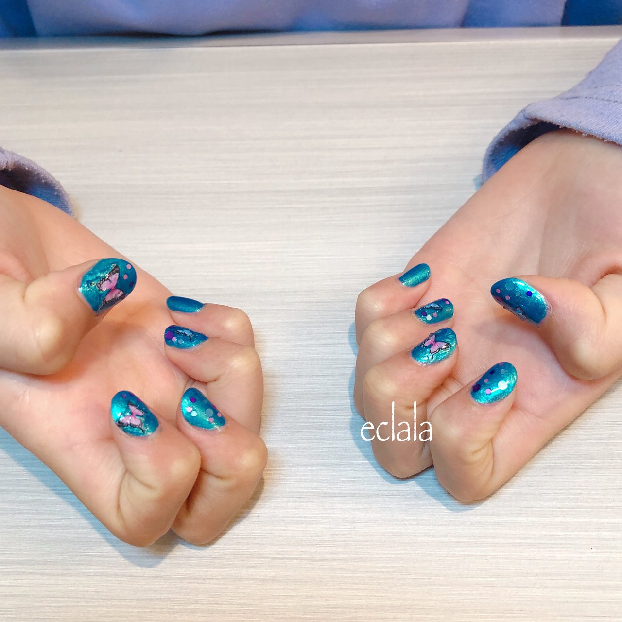 オールシーズン 水色 ブルー マニキュア Eclalaエクララのネイルデザイン No ネイルブック
