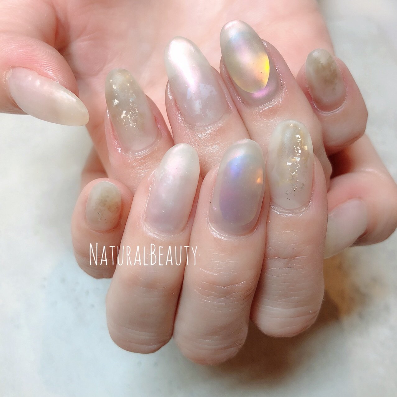 春 夏 タイダイ マット オーロラ Naturalbeautyのネイルデザイン No ネイルブック