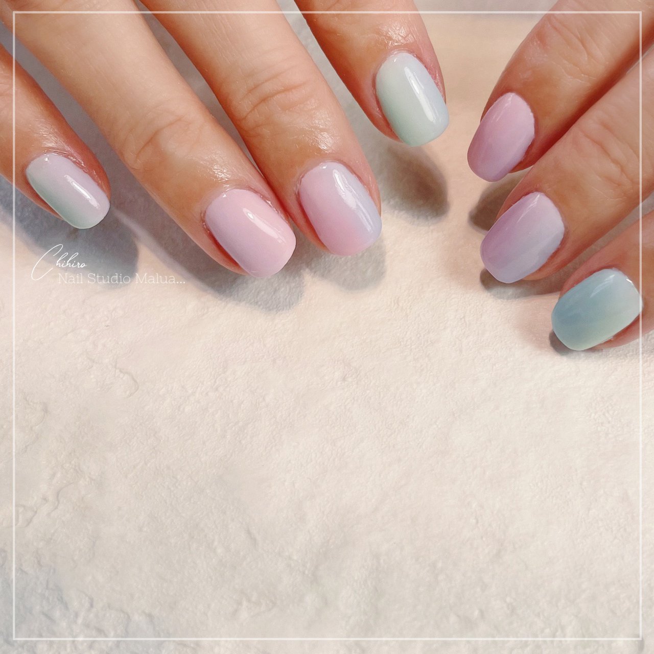 春 夏 オールシーズン ハンド シンプル Nail Studio Malua Chihiroのネイルデザイン No ネイル ブック