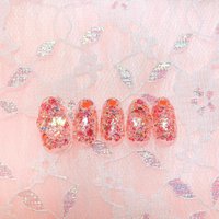 ピンクラメネイルのネイルデザイン ネイルブック