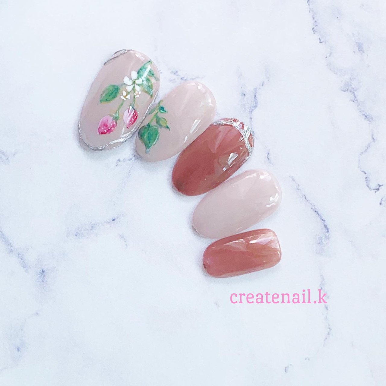 春 ハンド ワンカラー フラワー フルーツ Createnail Kanaのネイルデザイン No ネイルブック