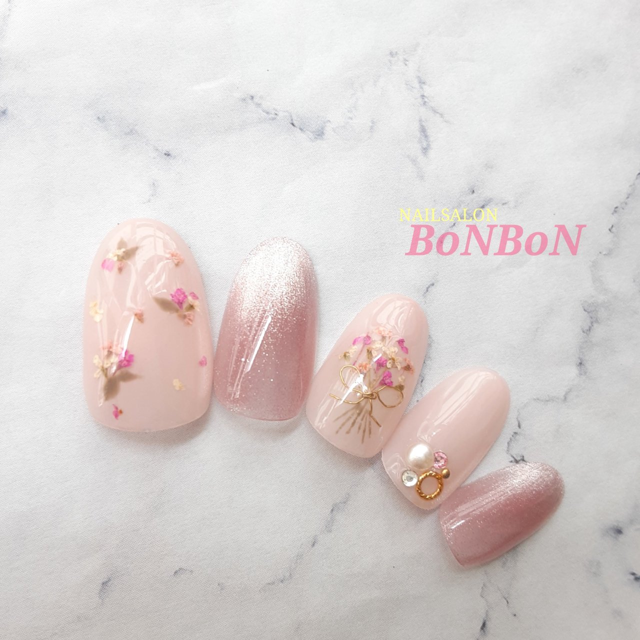 春 オフィス ブライダル デート ハンド Nailsalon Bonbonのネイルデザイン No ネイルブック