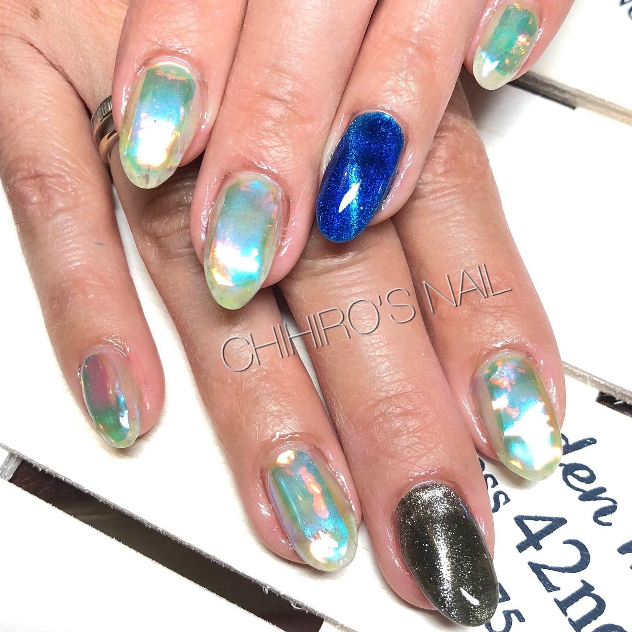 オールシーズン ハンド ホログラム マグネット ミディアム Chihiro Nail 68のネイルデザイン No ネイルブック