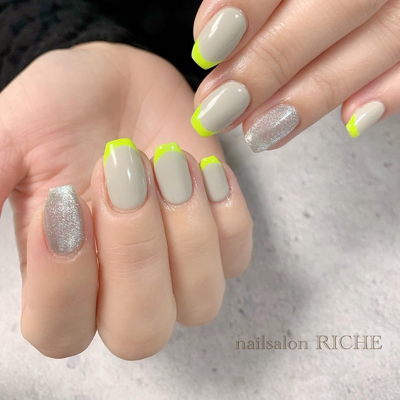 春 夏 女子会 ハンド フレンチ Nailsalon Richeのネイルデザイン No ネイルブック