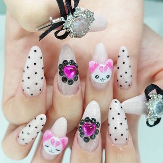 22年 新着順 ドット 水玉 プリキュアネイルのネイルデザイン ネイルブック