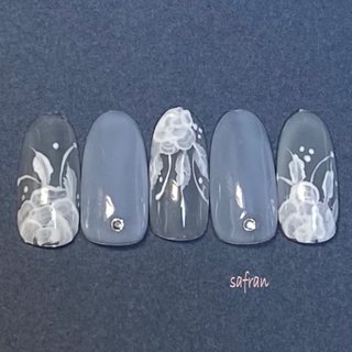 ブライダル 結婚式 ウェディング 薔薇のネイルデザイン ネイルブック