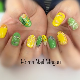 輪切りレモンのネイルデザイン ネイルブック