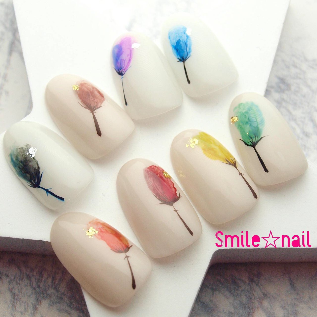 春 デート 女子会 ハンド フラワー Smile Nailのネイルデザイン No ネイルブック