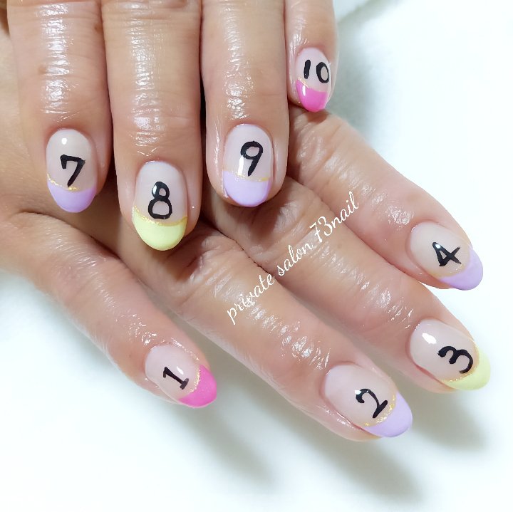 春 オールシーズン ハンド シンプル フレンチ 73nailのネイルデザイン No ネイルブック