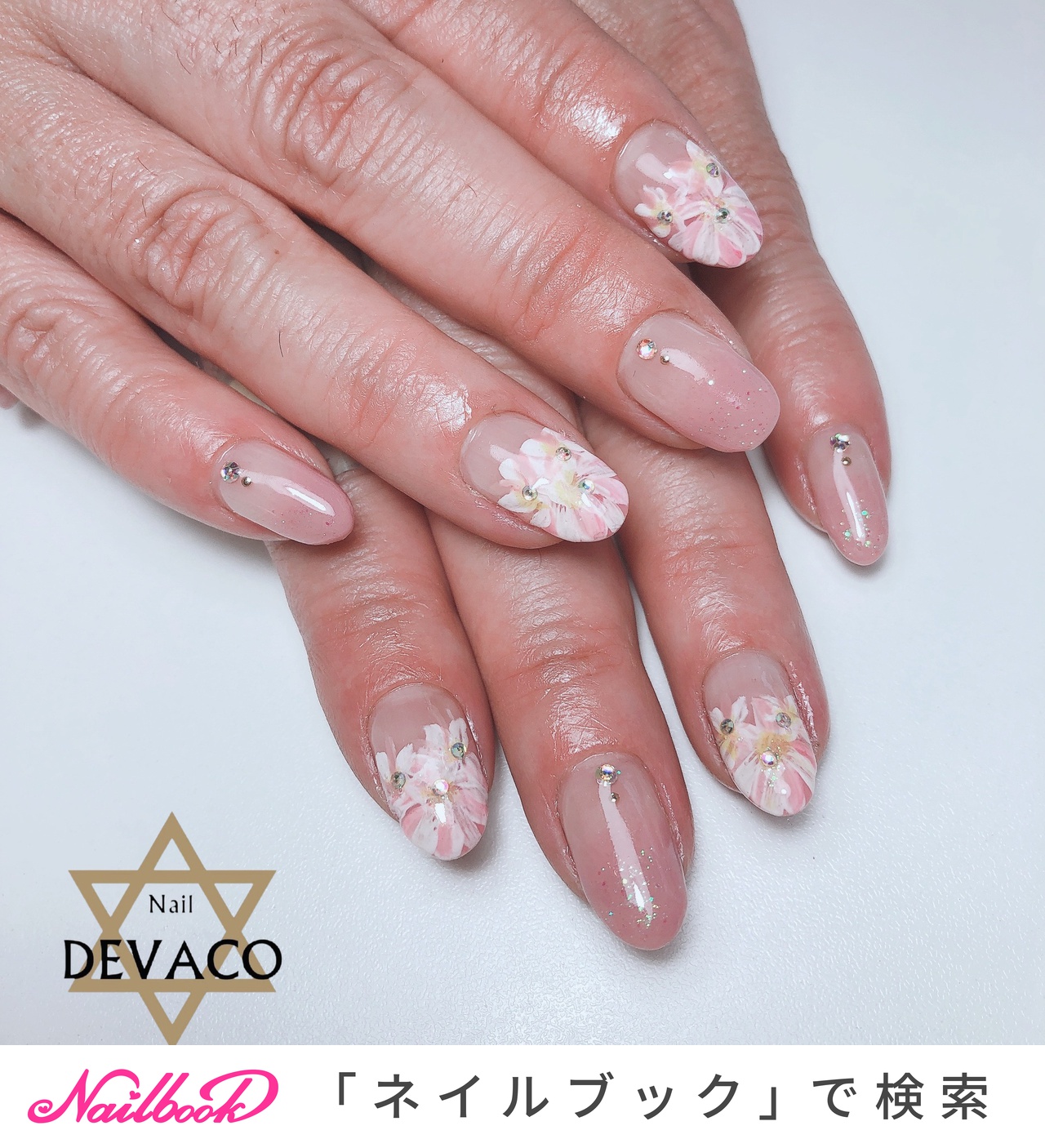 春/オールシーズン/ハンド/グラデーション/ビジュー - 999naildevacoのネイルデザイン[No.6232318]｜ネイルブック