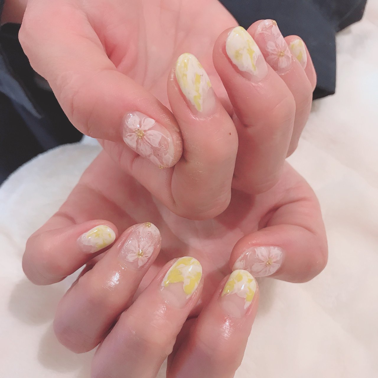 ホワイト ピンク イエロー ジェル お客様 Yukaのネイルデザイン No ネイルブック