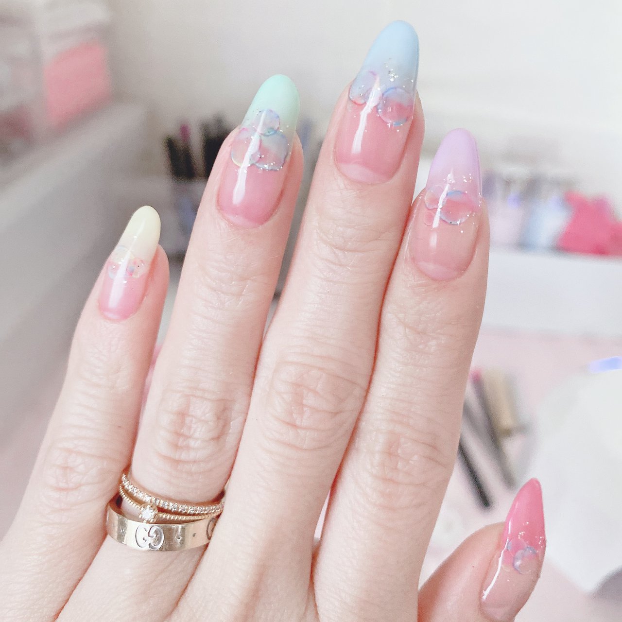 春 入学式 女子会 ハンド フレンチ Felice Nailのネイルデザイン No ネイルブック