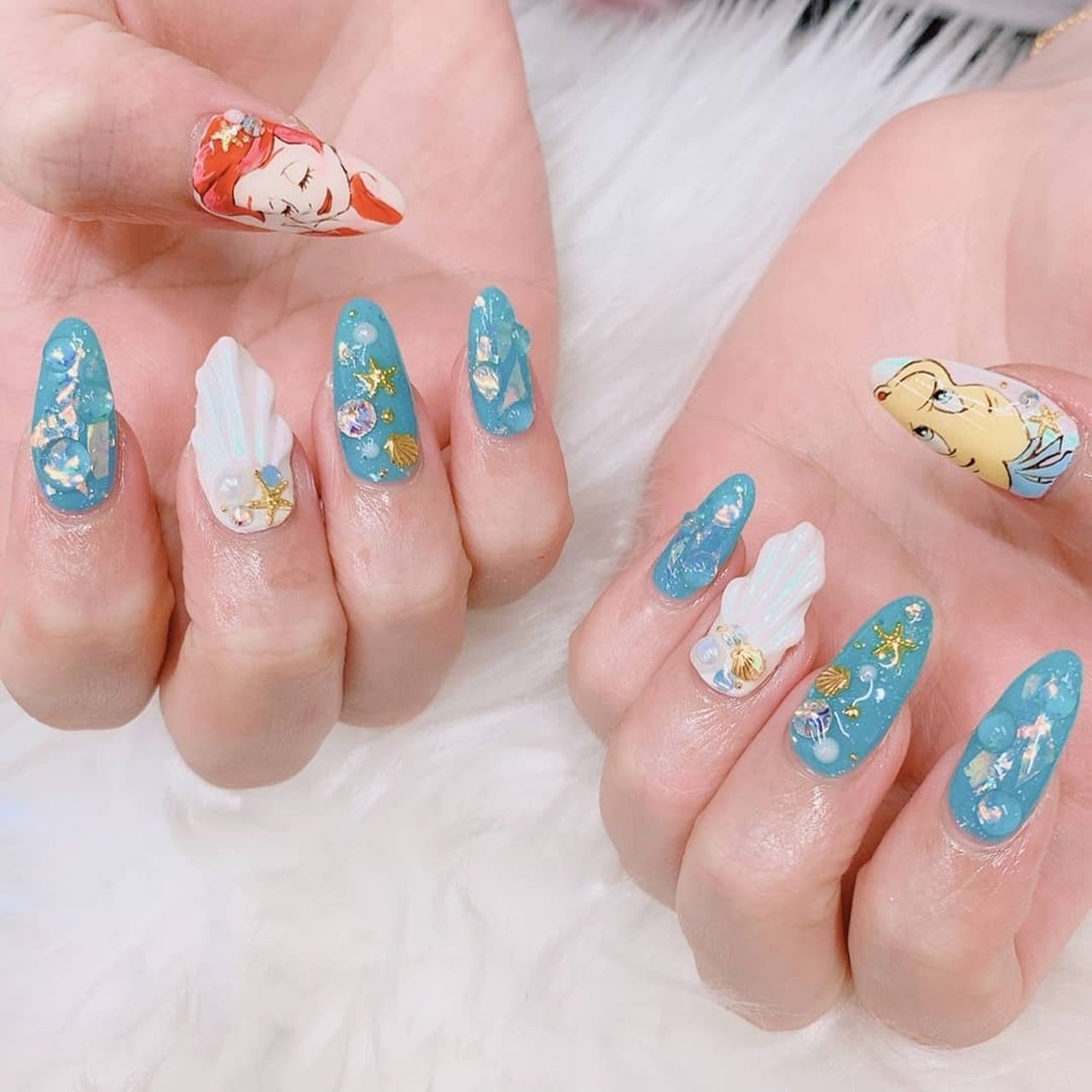 シェル 痛ネイル キャラクター スターフィッシュ 人魚の鱗 J Nails19のネイルデザイン No ネイルブック