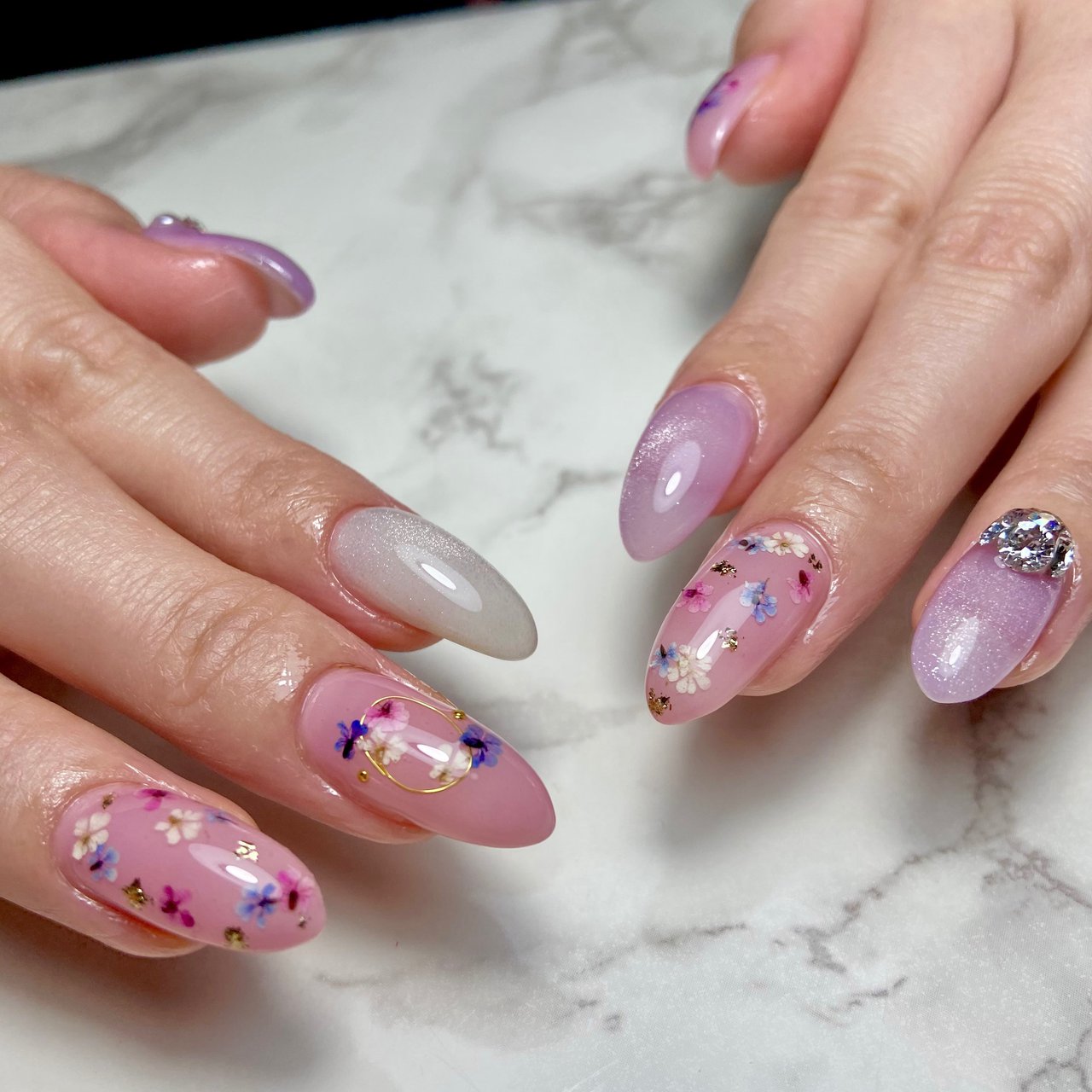 春 ブライダル デート 女子会 ハンド さやぷーのネイルデザイン No ネイルブック