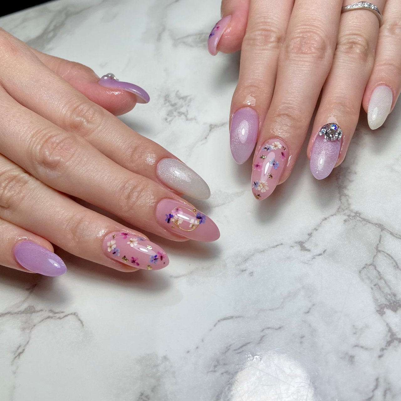 春 ブライダル デート 女子会 ハンド さやぷーのネイルデザイン No ネイルブック