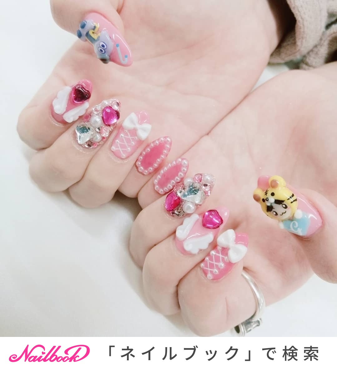 ハンド/パール/痛ネイル/キャラクター/3D - j.nails19のネイルデザイン ...