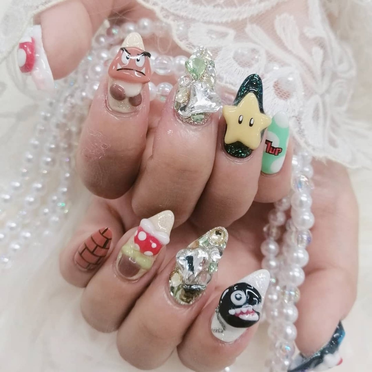 ハンド/ワンカラー/痛ネイル/キャラクター/3D - j.nails19のネイル