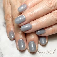 入学式 ブルー グレーのネイルデザイン ネイルブック