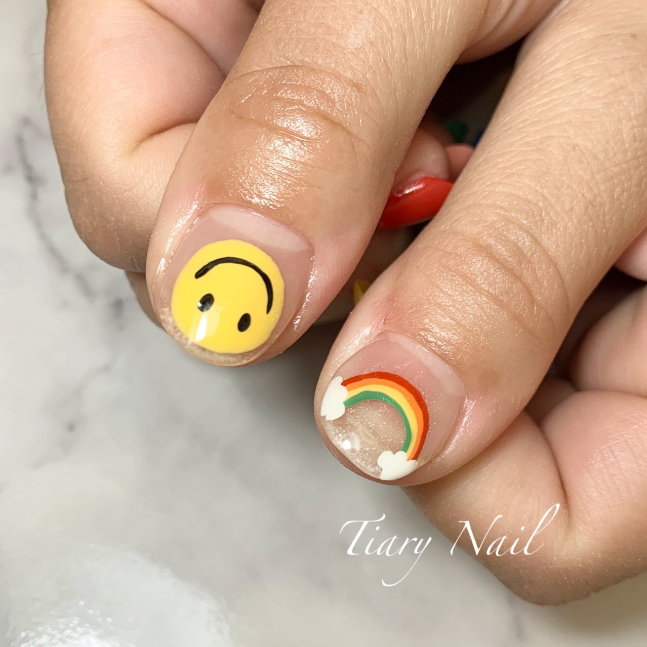 春 夏 シンプル ワンカラー キャラクター Tiarynail ティアリーネイルのネイルデザイン No ネイルブック