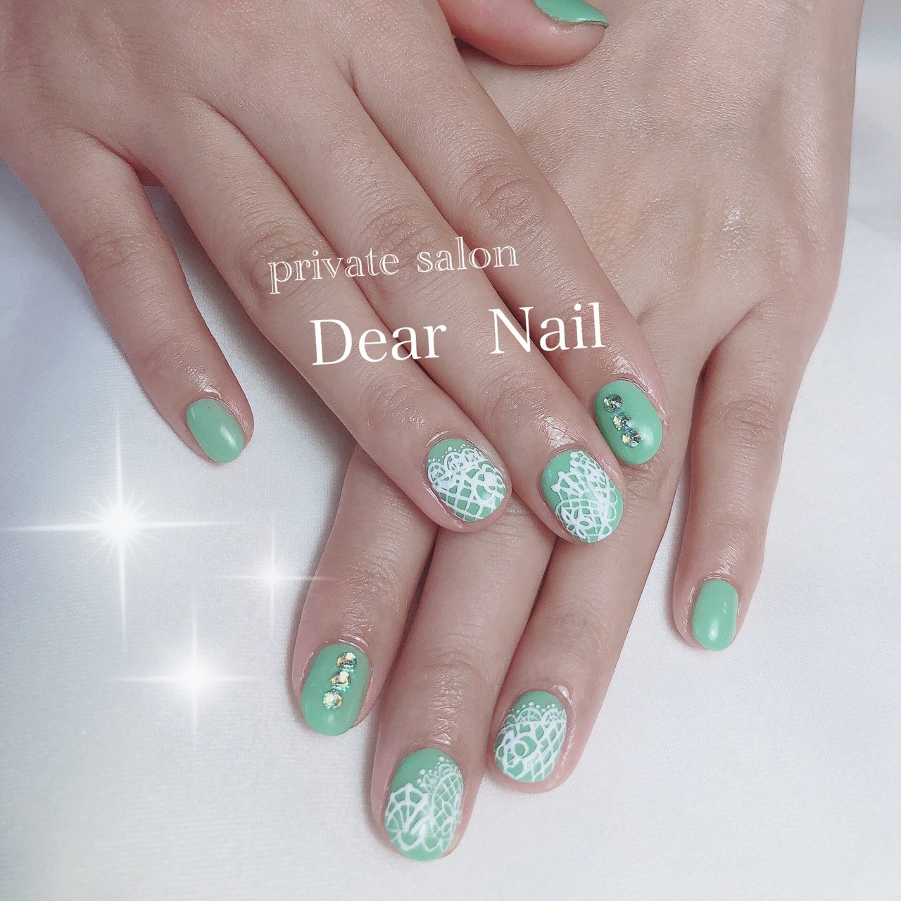 春 夏 ハンド ワンカラー レース Dearnail39のネイルデザイン No ネイルブック