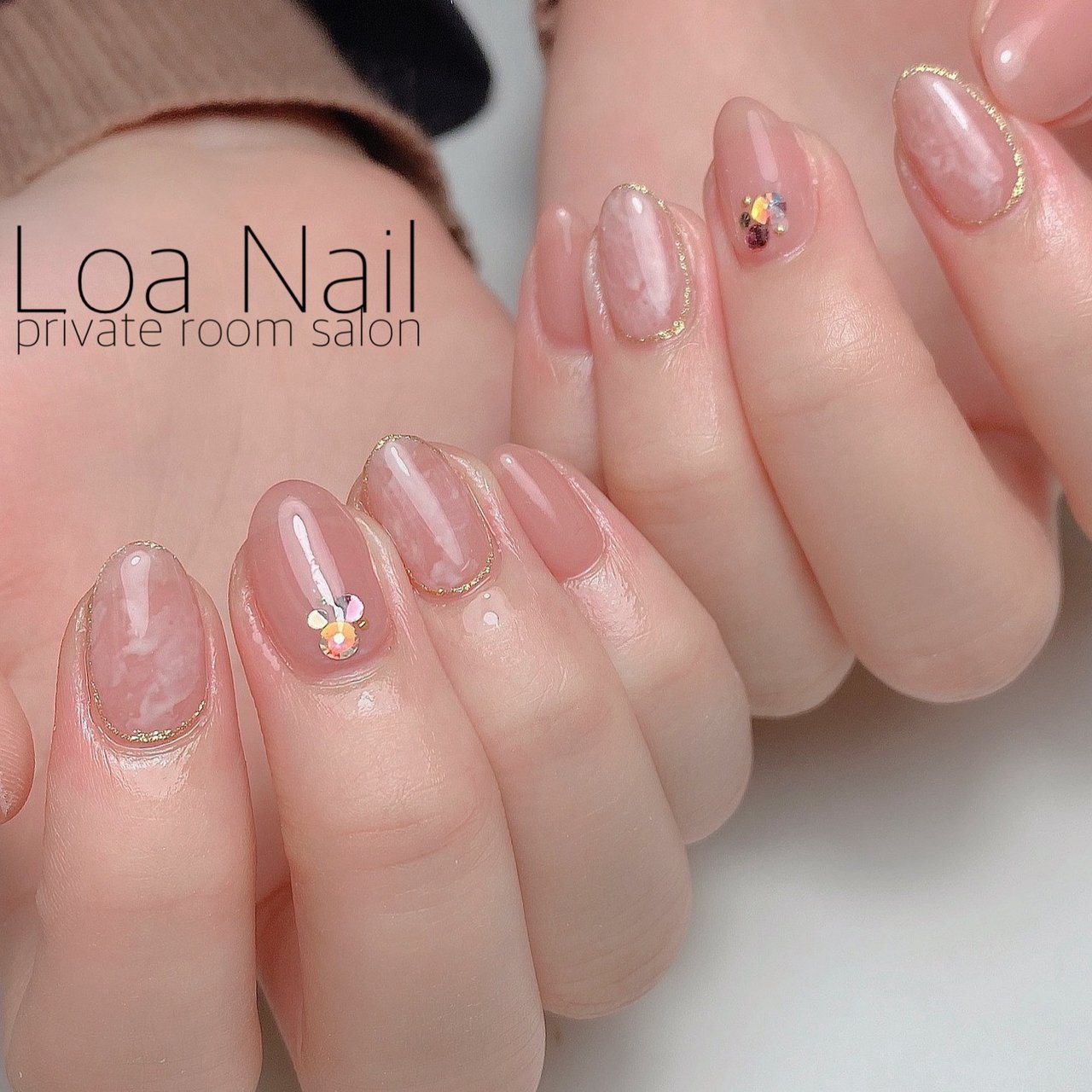 春 夏 ワンカラー タイダイ 大理石 Loa Nailのネイルデザイン No ネイルブック