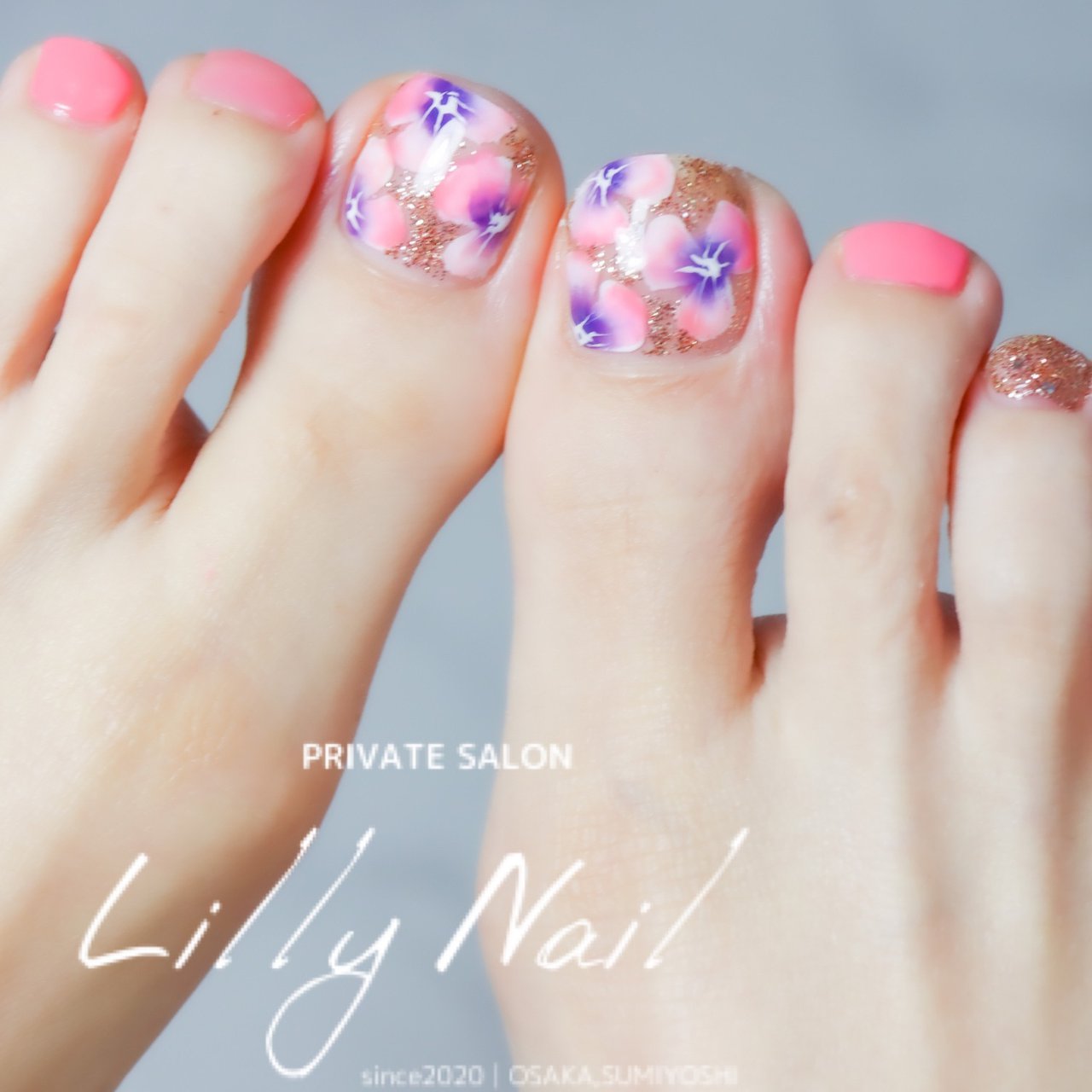 春 夏 リゾート デート フット 住吉区ネイルサロン Lillynail リリーネイル にしもりさきのネイルデザイン No ネイルブック