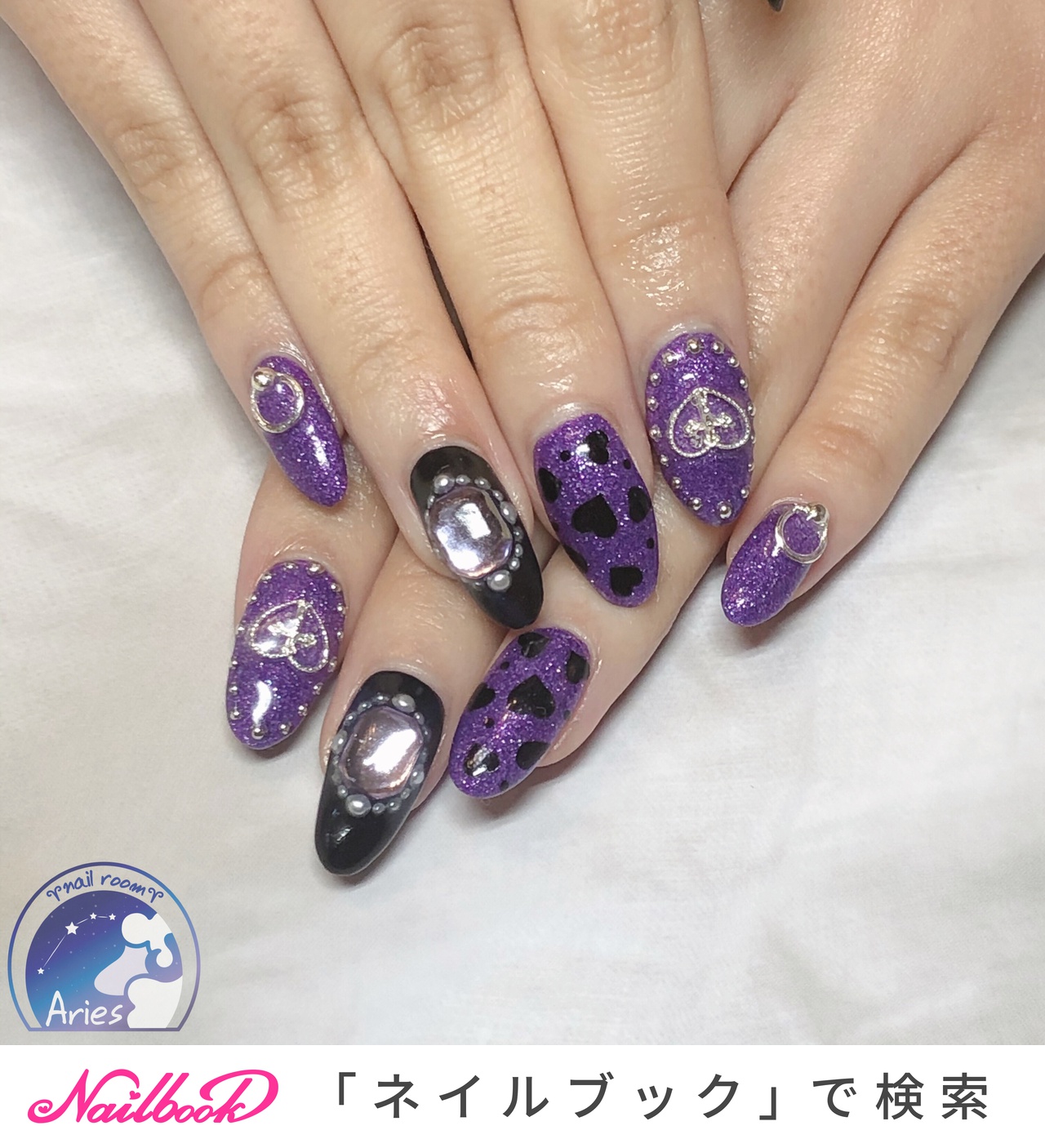 オールシーズン/ハンド/痛ネイル/キャラクター/パープル - nail room