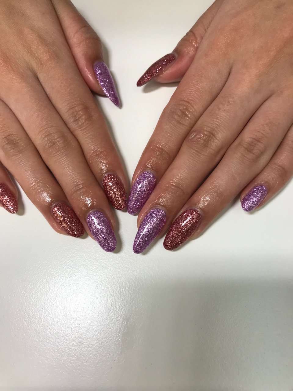 オールシーズン ハンド ラメ ロング ピンク Saki Tokunagaのネイルデザイン No ネイルブック