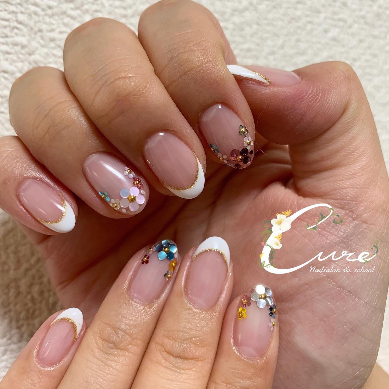 オールシーズン ハンド フレンチ ジェル 宮崎市 Nailsalon School Cureのネイルデザイン No ネイルブック