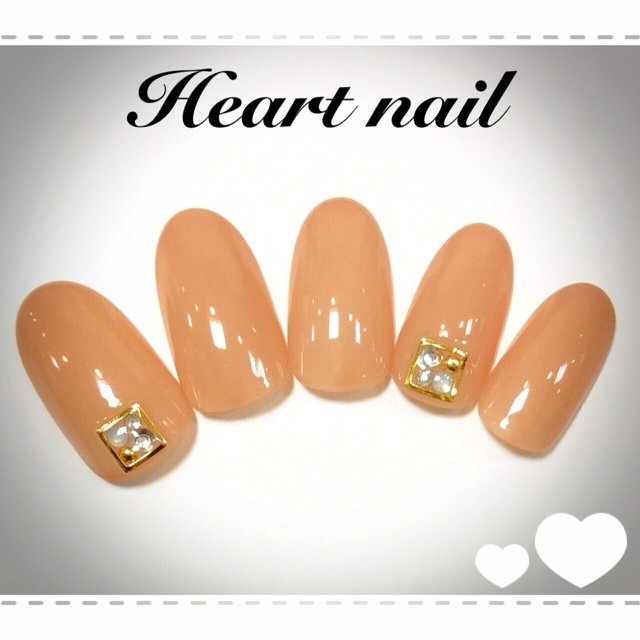 オフィス ハンド ワンカラー ベージュ ジェル Heart Nail 1211のネイルデザイン No ネイルブック