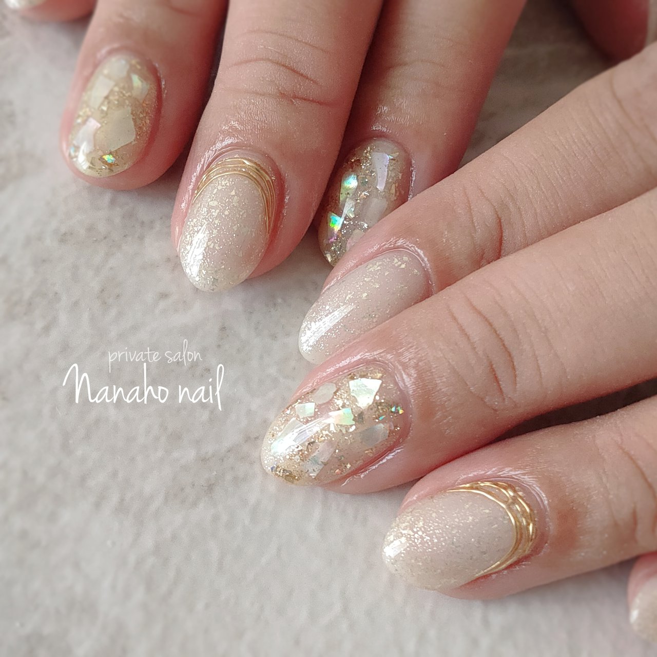春 夏 ハンド シンプル ラメ Nanaho Nail 大阪府八尾市 のネイルデザイン No ネイルブック