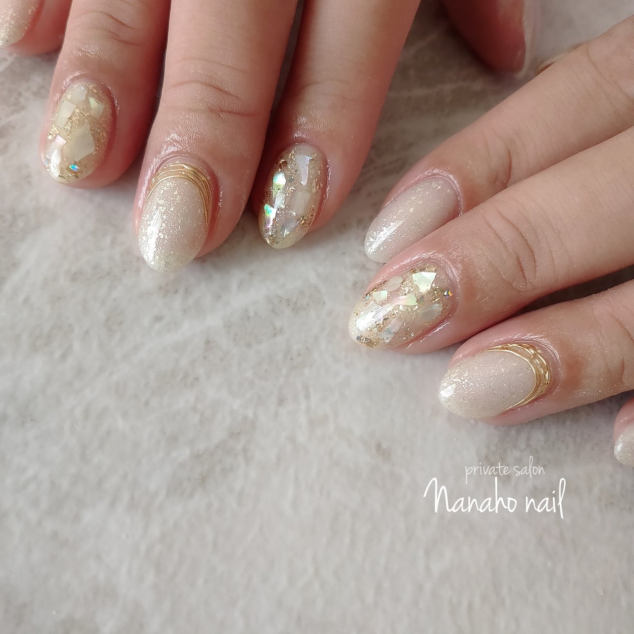 春 夏 ハンド シンプル ラメ Nanaho Nail 大阪府八尾市 のネイルデザイン No ネイルブック