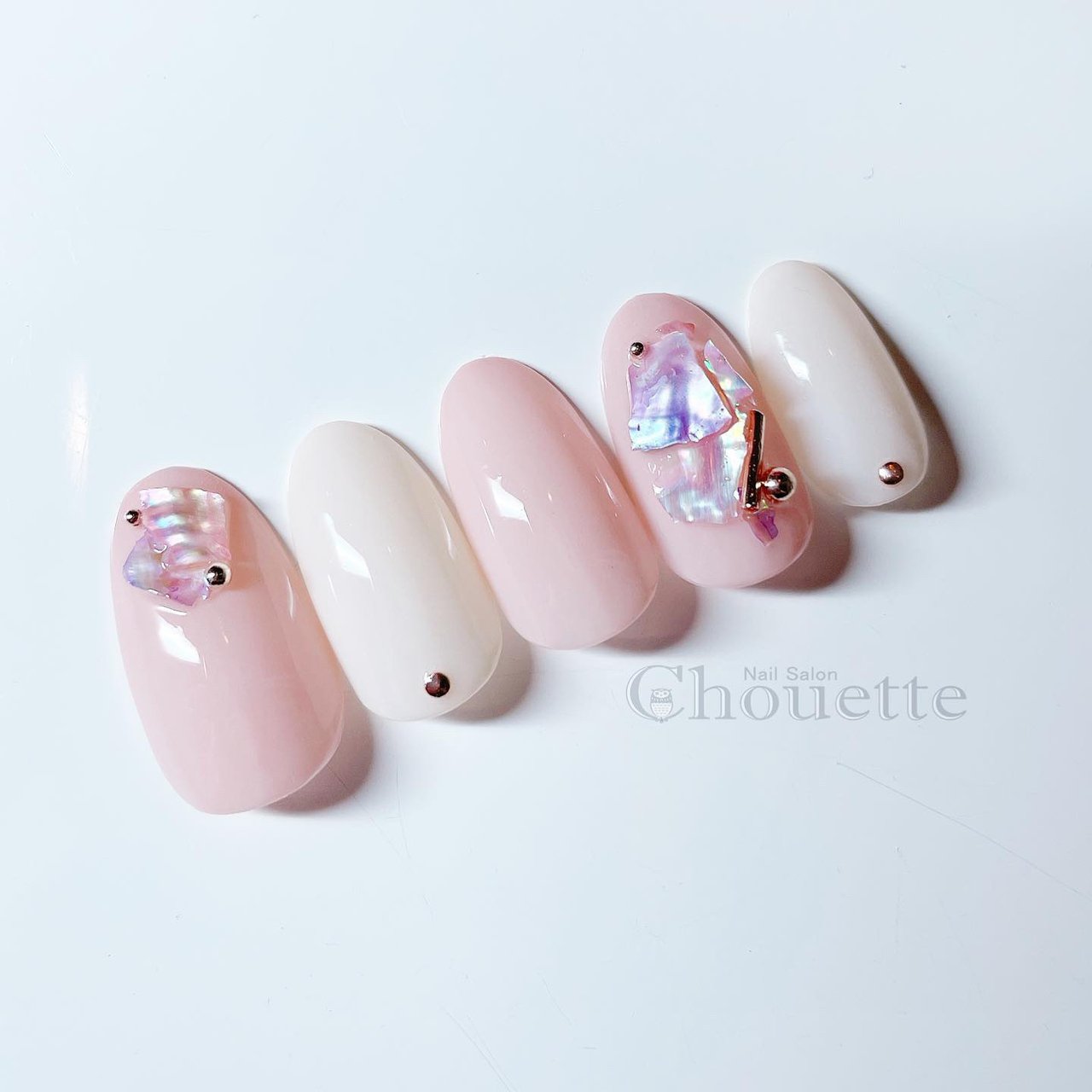 春 オールシーズン オフィス ブライダル ハンド Yuko Nail Chouetteのネイルデザイン No ネイルブック