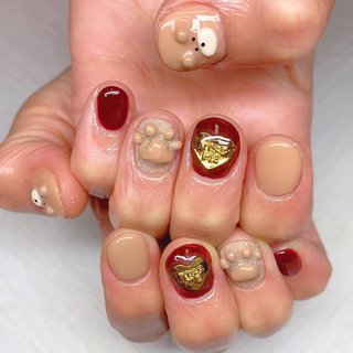 わんこのいる生活のネイルデザイン ネイルブック