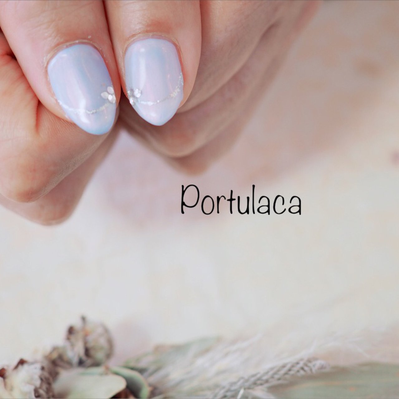 春 夏 オールシーズン ワンカラー 水色 愛能知加子 Portulaca のネイルデザイン No ネイルブック